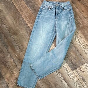 American Eagle Outfitters Light Blue Straight Leg Jeans